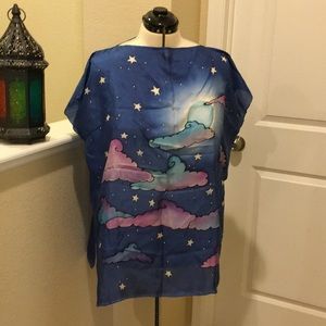 Beautiful pure silk scarf blouse